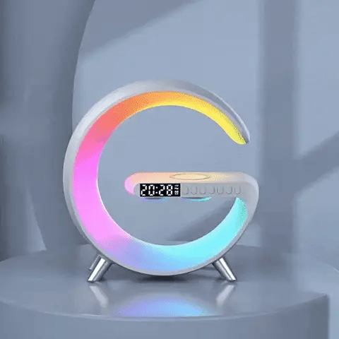 G Smart Lamp 3-in-1; Speaker, Clock, Wireless Charger
