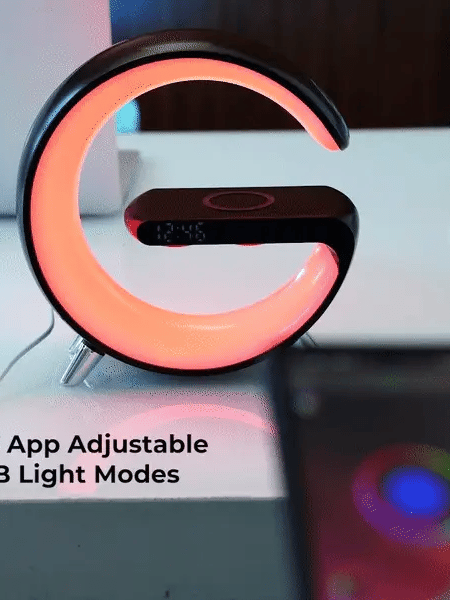 G Smart Lamp 3-in-1; Speaker, Clock, Wireless Charger