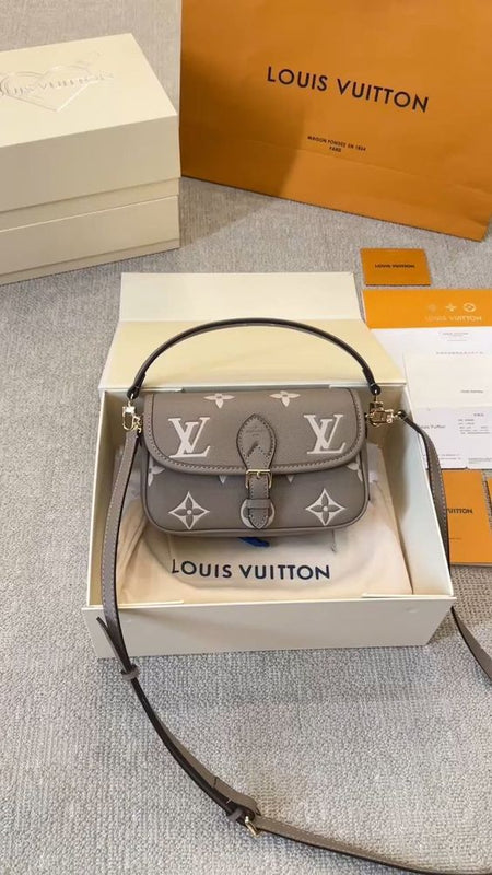 LO.UIS VUIT.TIN DIANE MONOGRAM EMPREINTE SHOULDER BAG