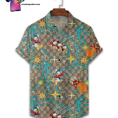 Guc.ci Cuban collar half sleeve shirt