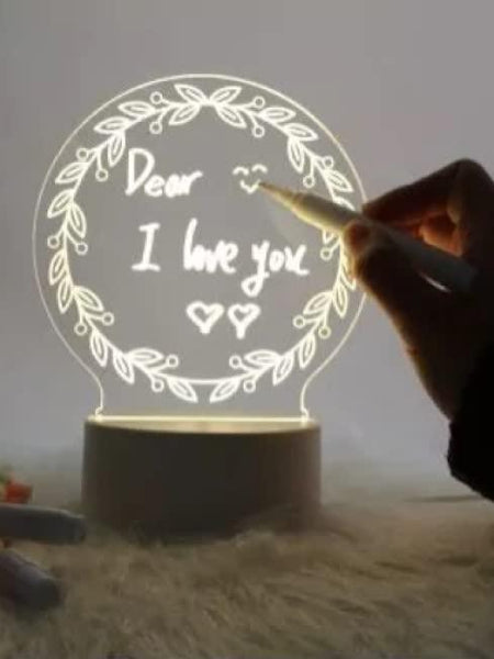 Acrylic Message Board Light LED Night Light, Personalized Night Light, Childs Playroom, Gift for Kids