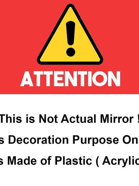 WallDaddy Mirror Stickers For Wall Pack Of 40 Hexagon Silver Color Flexible Mirror Size (10x12)Cm Each Hexagon